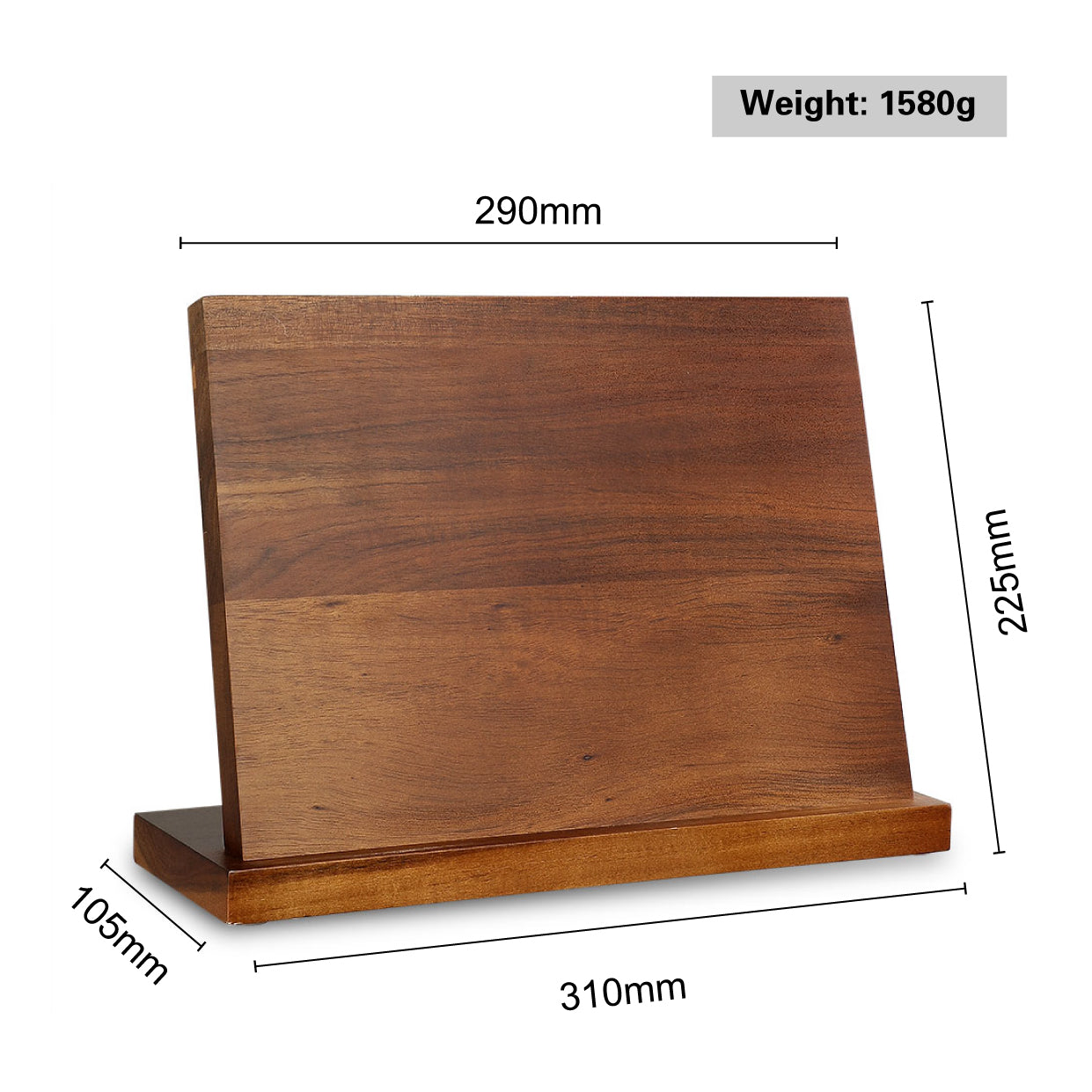 Acacia Wood Magnetic Knife Holder