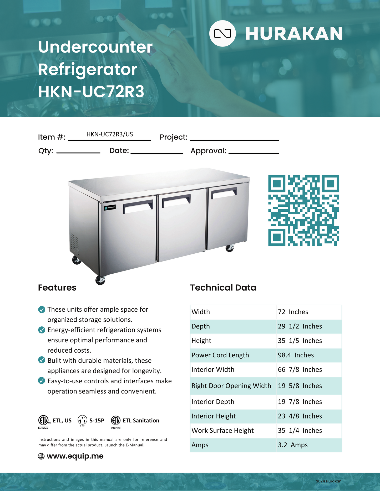 Under-Counter Refrigerator