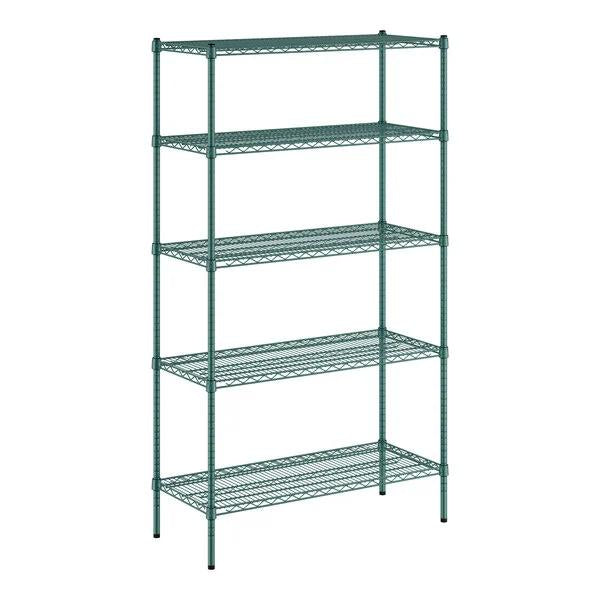 Green Epoxy Custom Wire Shelving